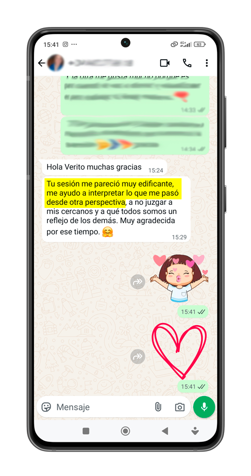 testimonio sesion constelaciones familiares